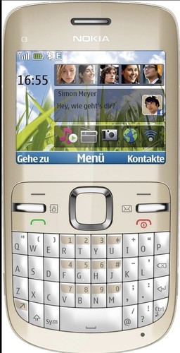 Nokia smartphone golden - nokia, c3-00