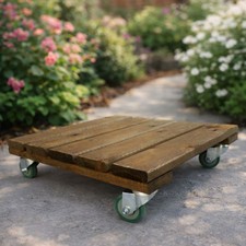 Plant Pot Caddy Mover Wooden