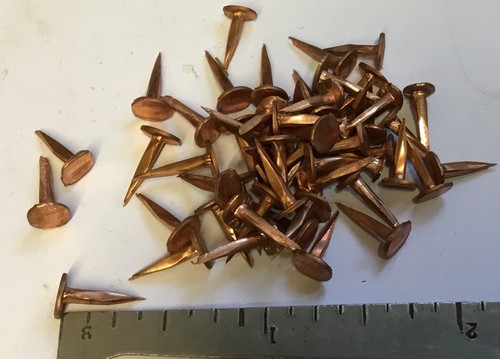 Solid copper cut tacks - copper,