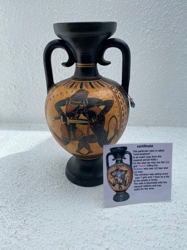 Greek style amphora vase - greek-style,