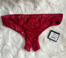 Ann Summers Daze Crotchless Brazilian Knickers Red Size L 16-18