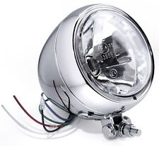 41/2" Headlight Chrome Clear Lens For Harley-Davidson Chopper Custom Universal ECE