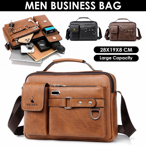 Mens leather bags messenger - leather,