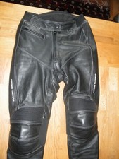 Frank Thomas Ladies Leather Motorcycle Motorbike Trousers Black Sz 12
