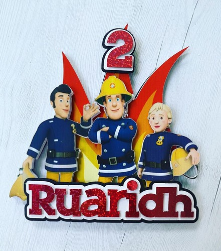 Fireman sam cake - fireman, topper