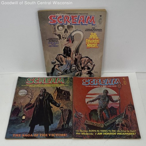 3pc lot scream magazines - scream,