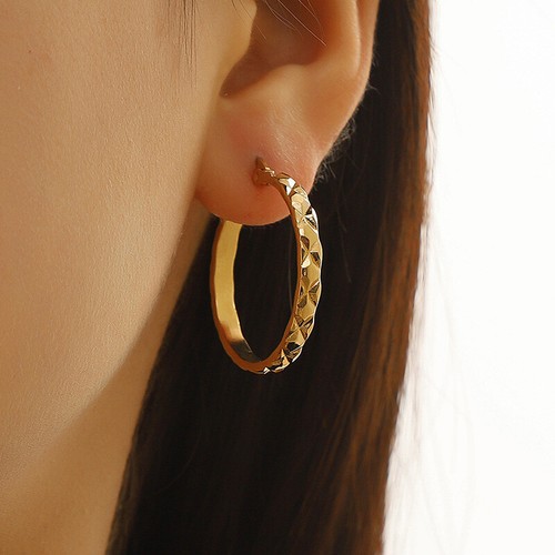 9ct yellow gold creole - 9ct, hoop