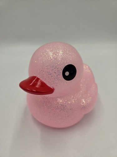 Large pink glitter rubber duck
