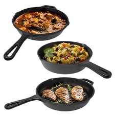 Cast Iron Frying Pan Griddle Frying Pan Skillet Pan Grill Fry Cooking Seasoned