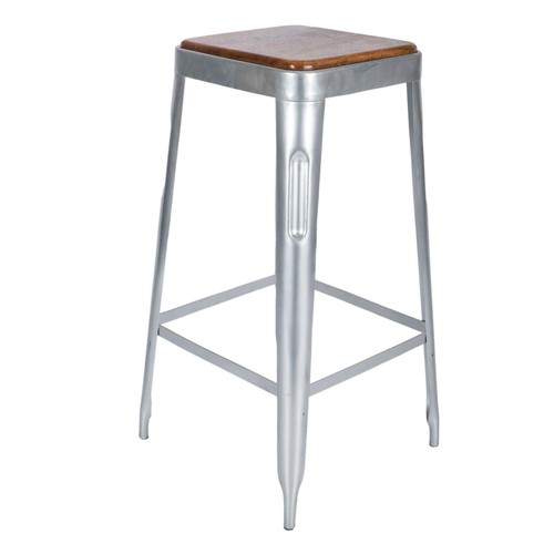 Metal frame barstool silver - metal,