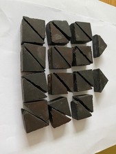 Victorian reclaimed encaustic floor tile small black triangle 1"