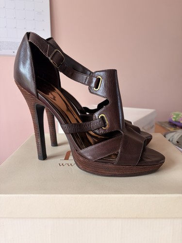 Faith brown leather sandal - leather,