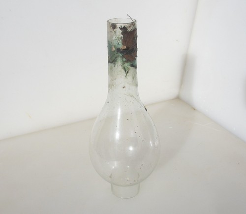 Vintage glass chimney shade - vintage,
