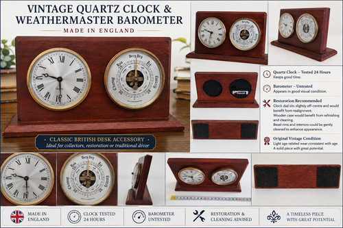 Vintage quartz clock - vintage,