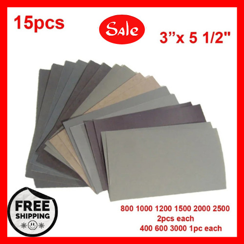 15pcs wet dry - 15pcs, sandpaper