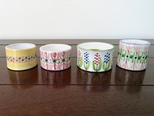 Early Set of 4 BO MELANDER Glazed Ceramic Miniature Candle Holders Denmark