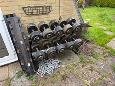 dumbbell set and rack used