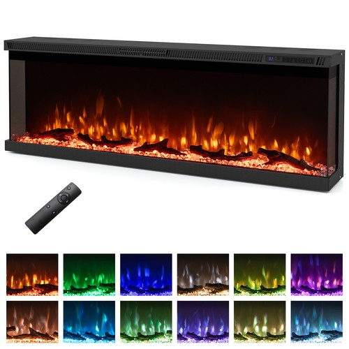 Sided electric fireplace - 3,