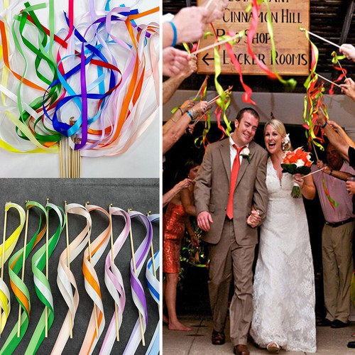 40x colorful ribbon sticks - colorful,