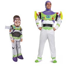 Adult Buzz Cosplay Lightyear Role Play Costume Halloween Astronaut Bodysuit-Q