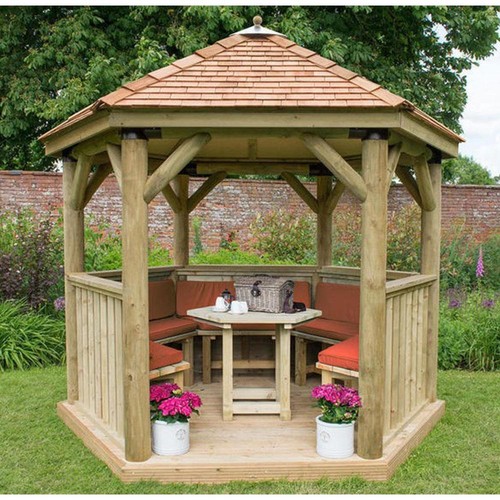 Garden gazebo hexagonal - garden,