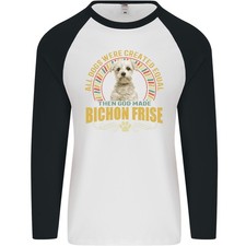 A Bichon Frise Dog Mens L/S Baseball T-Shirt