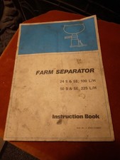 Alfa Laval Cream Separator Instruction book. F