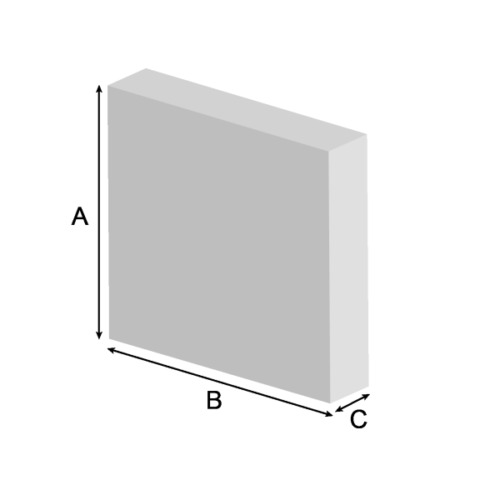 Foam cut size - cut,