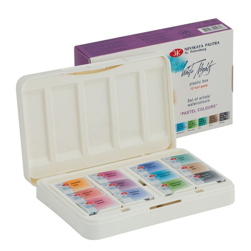 White night artists pastel - white,