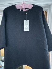 Mint Velvet Black Wool Blend Knit Tee XL BNWT