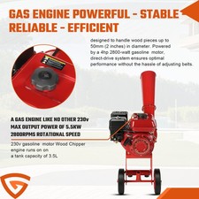 Gas Wood Chipper Shredder 3”