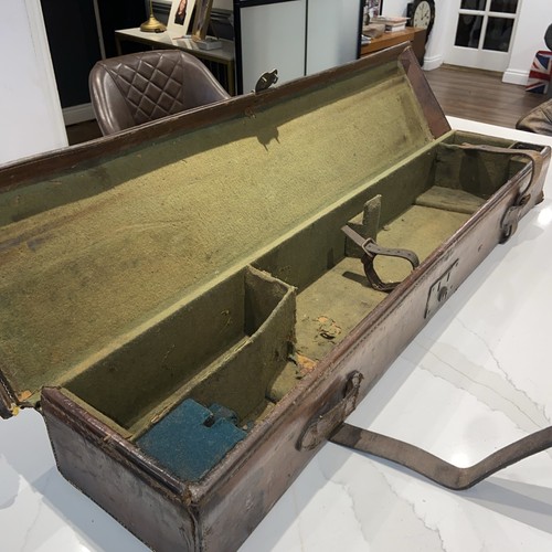 Antique leather brass shotgun - antique,