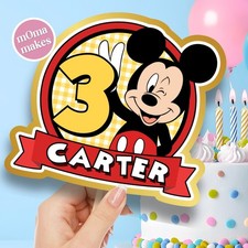 Mickey Mouse cake topper - personalised birthday cake decoration