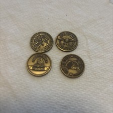 4 US Open Brass Golf Ball Coin/Markers 1992-1993-1994-1995 W/Case-Pebble Beach