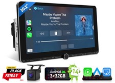 Android 14 Car Stereo GPS Sat Nav Wireless CarPlay Android Auto 10.1" Double DIN