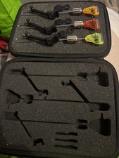 Set Of Three Fox Micro Swingers Red Yellow Green Cased Carp