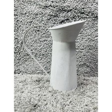 White Metal Flower Jug Pitcher