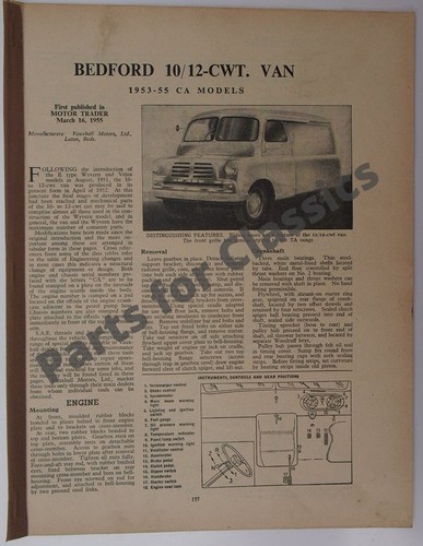 Bedford van service - ca,