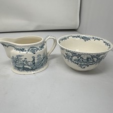 Masons Ironstone Romance Creamer And Sugar Bowl Vintage