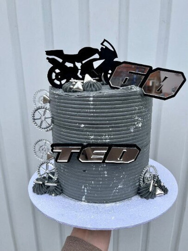 Personalised motorbike cake - personalised,