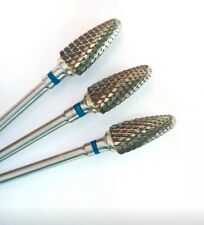 Carbide Nail Drill Bit Blue Medium Silver Gel acrylic removal Corn-shaped 1pc