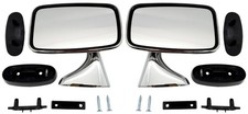Pair of Tex Style Chrome Exterior Door Mirrors Classic Mini Car Ford MG MGB