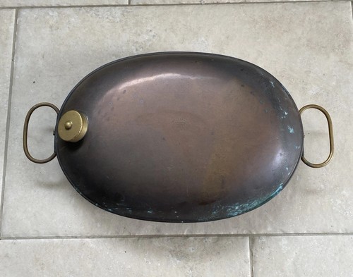 Large antique copper and brass - and,