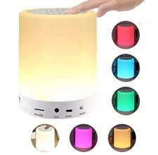 Bedside Speaker Lamp Multi-Color LED Touch Sensor Speaker Lamp