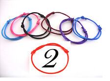 2 Cord STRING KABBALAH LUCKY Adjustable BRACELETS Against Evil Eye for Success