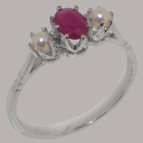 Solid 9ct white gold natural - solid,