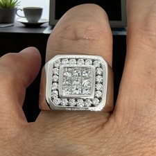 Mens Wedding Band 1.70 Ct Lab