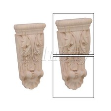 10 x Antique Unfinished Wooden Carving Corbels 1.97 x 0.67 x 3.94 Inch