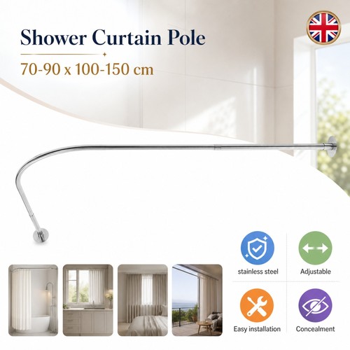 Shower curtain rod rail - rod,