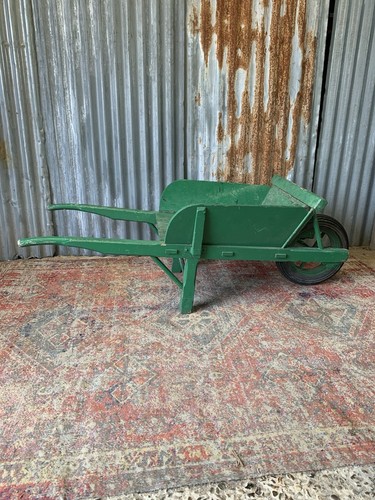 Antique wooden wheelbarrow - wooden,